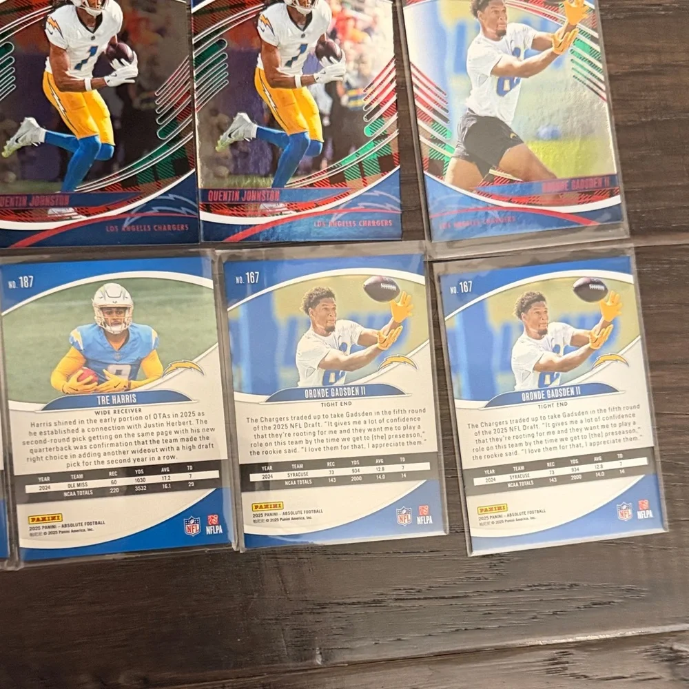 NFL Rookie 16 Card Lot — Blue & Yellow Chargers Panini Trading Cards Sportscards - Picture 6 of 11